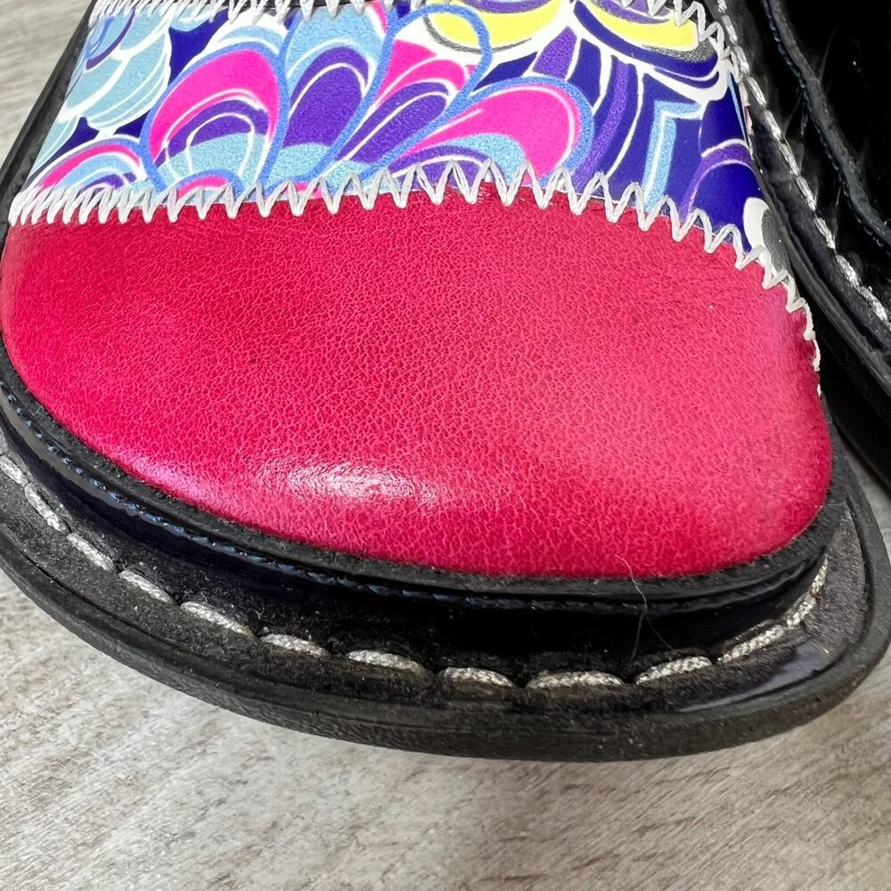 Alegria Shoes Womens Size 4.5 / 35 Classicdigo Zig Zag Clog Style Nursing - Picture 16 of 16